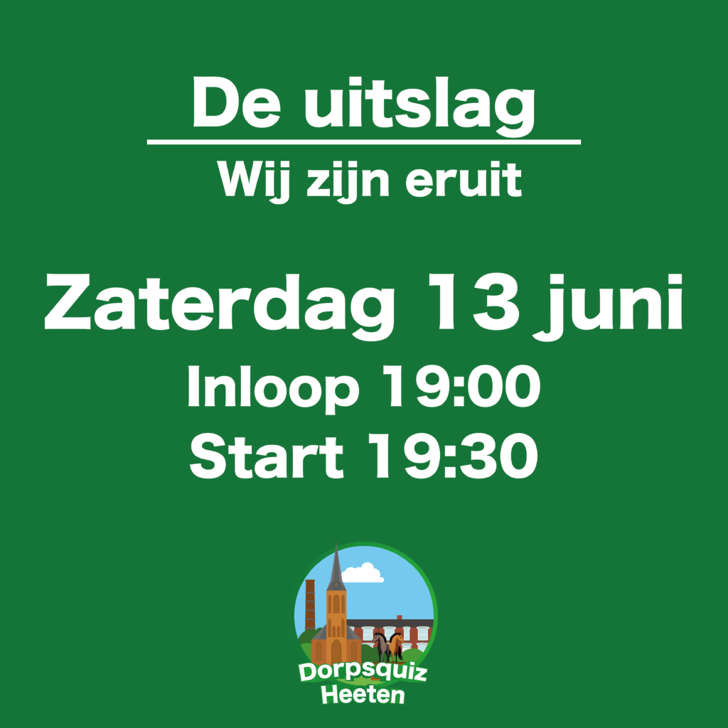 De uitslag van de Dorpsquiz